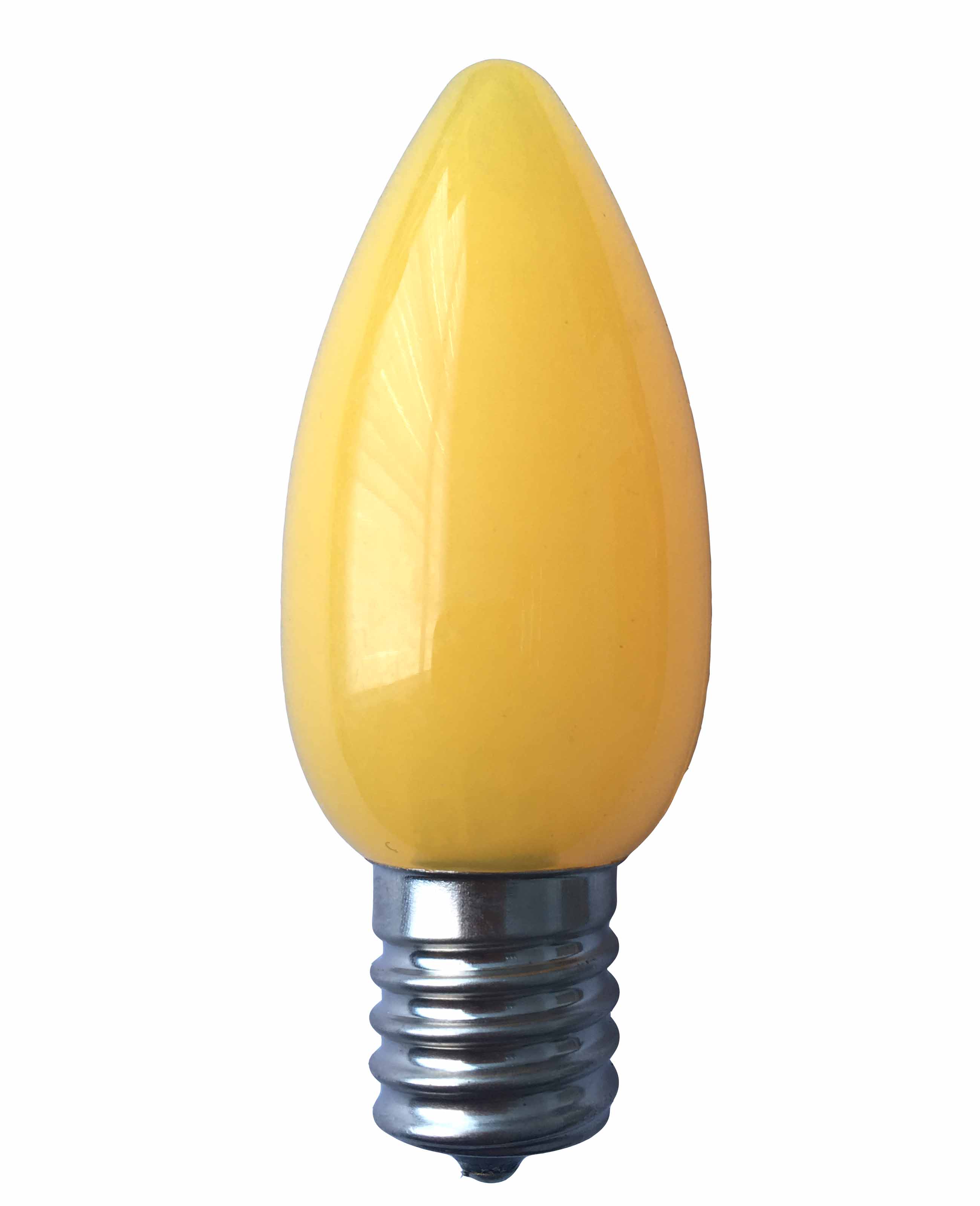 C9 Smooth Opaque LED Bulbs YELLOW
