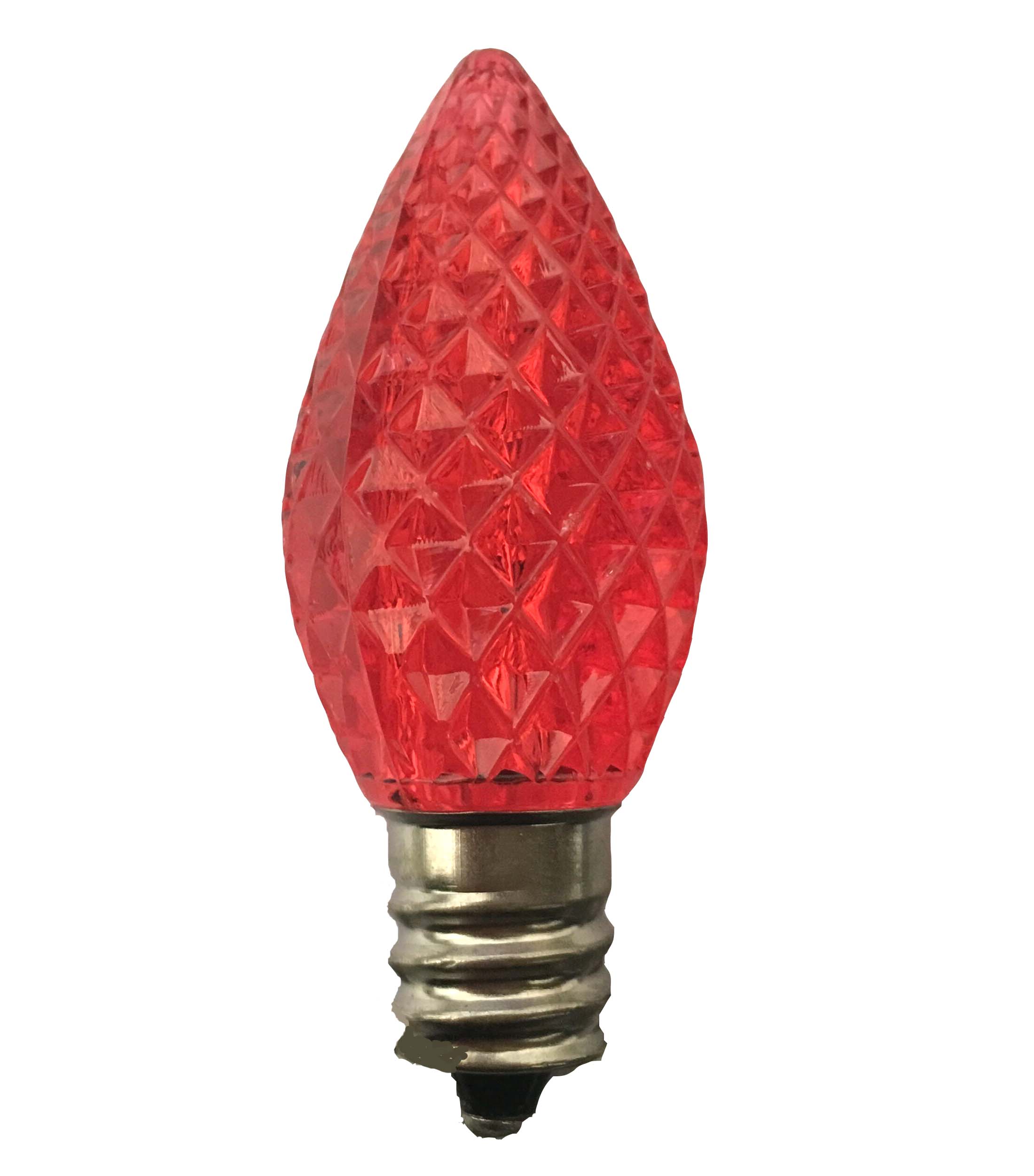 C7 Faceted Bulbs RED