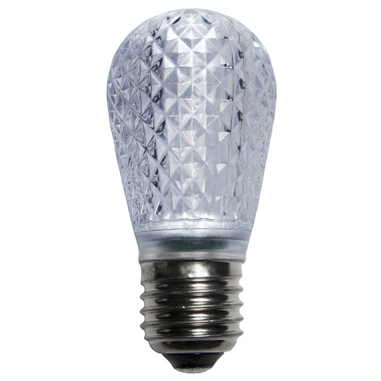S14 Faceted LED Bulbs PURE WHITE