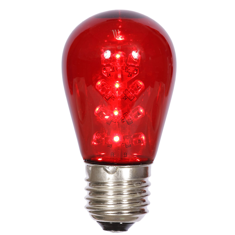 S14 Glass LED 16LEDs Bulbs RED