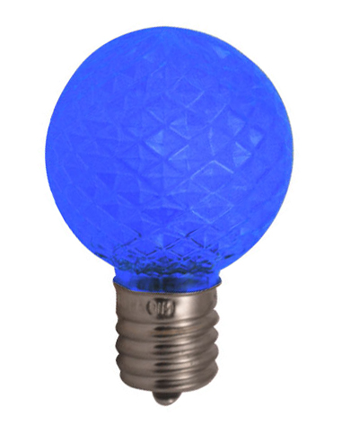G40 Faceted LED Bulbs BLUE