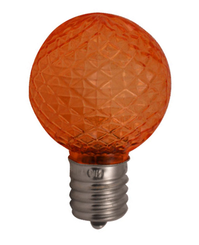 G40 Faceted LED Bulbs ORANGE