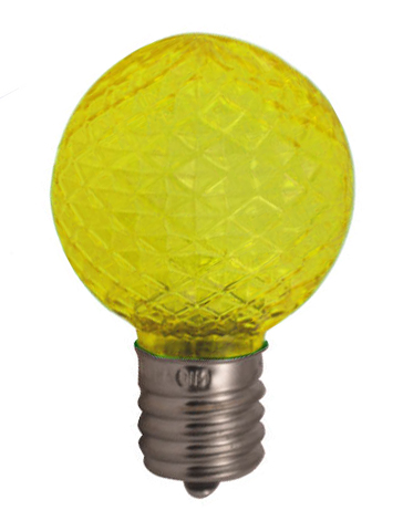 G40 Faceted LED Bulbs YELLOW