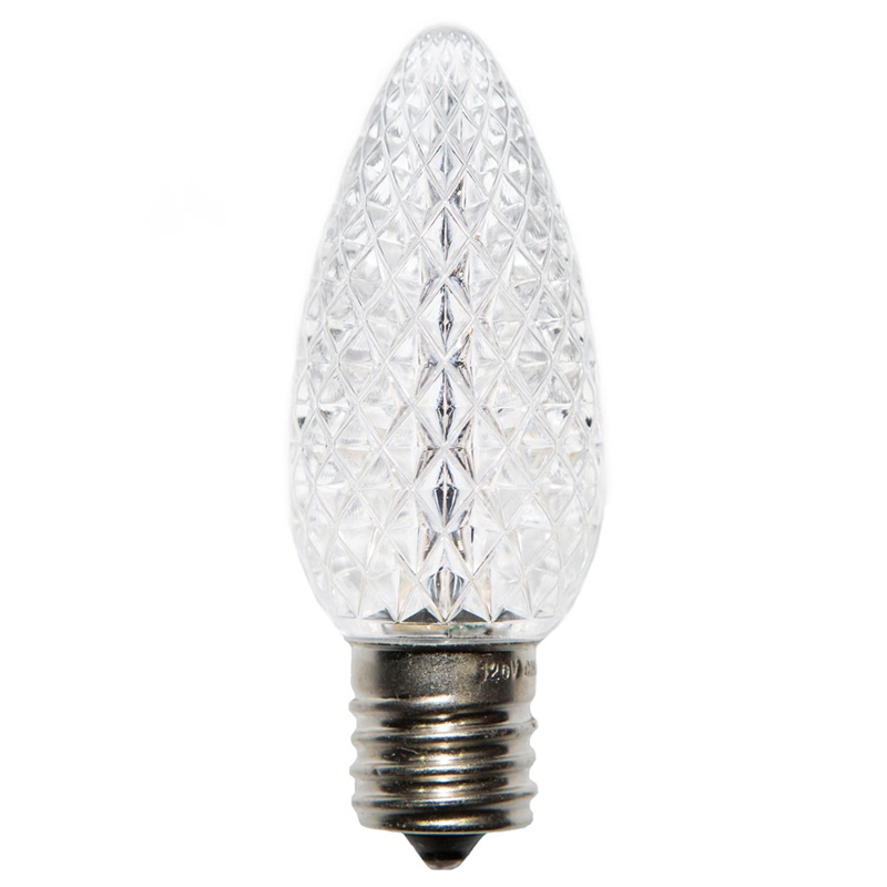 C9 Faceted Bulbs PURE WHITE