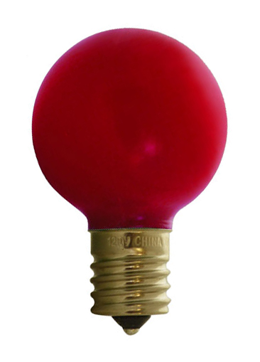 G40 BLOW MOLD OPAQUE LED BULBS RED