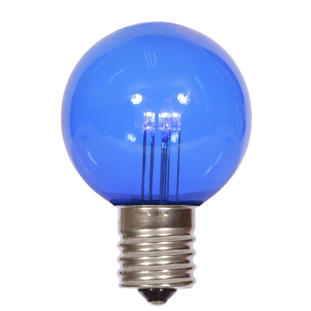 G50 Glass LED 5LEDs Bulbs BLUE