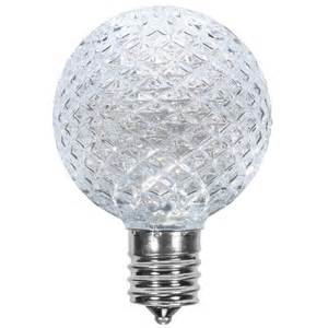 G50 Faceted LED Bulbs WARM WHITE