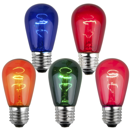 S14 Transparent Multicolor Replacement Bulbs