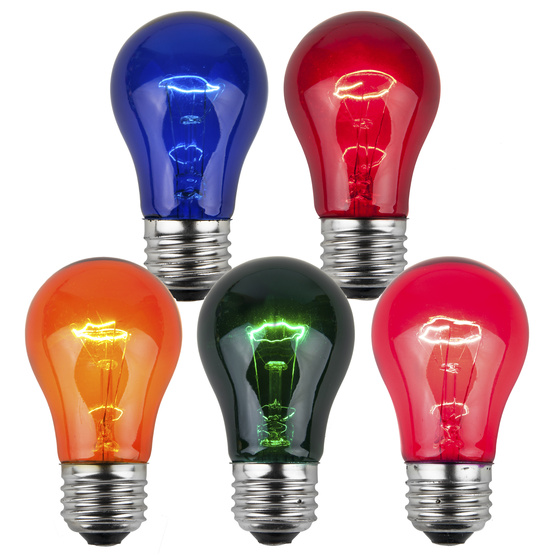 A15 Transparent Multicolor Replacement Bulbs