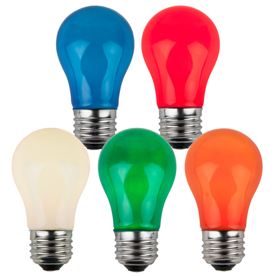 A15 Opaque Multicolor Replacement Bulbs
