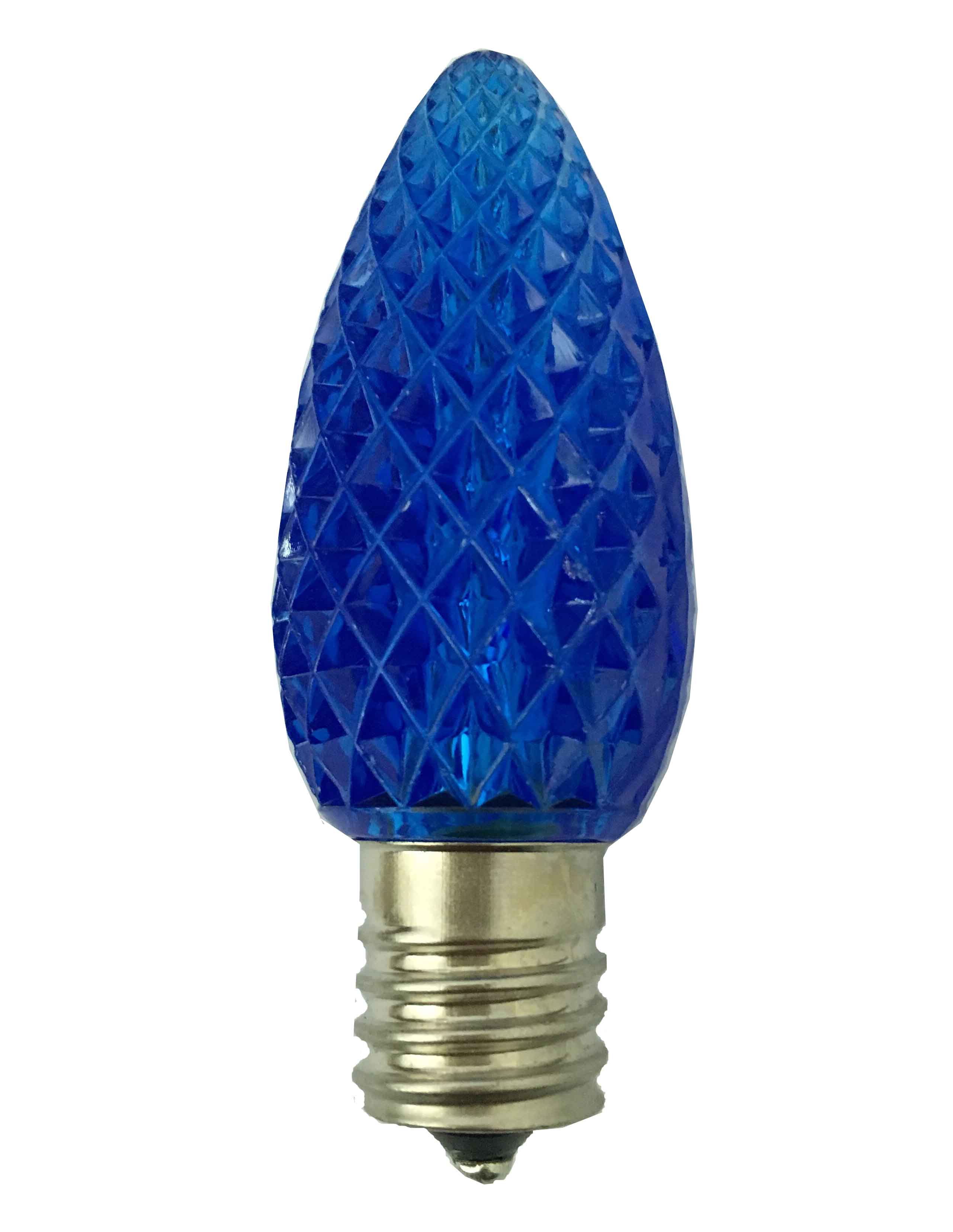 C9 Faceted Bulbs BLUE
