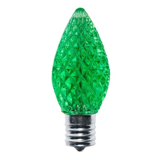 C7 Faceted Bulbs GREEN