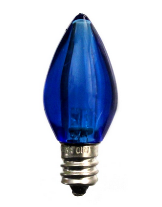C7 Smooth Transparent LED bulb BLUE