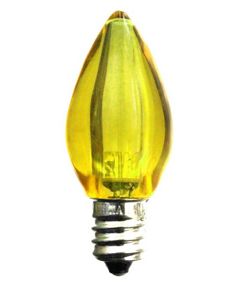 C7 Smooth Transparent LED bulb YELLOW