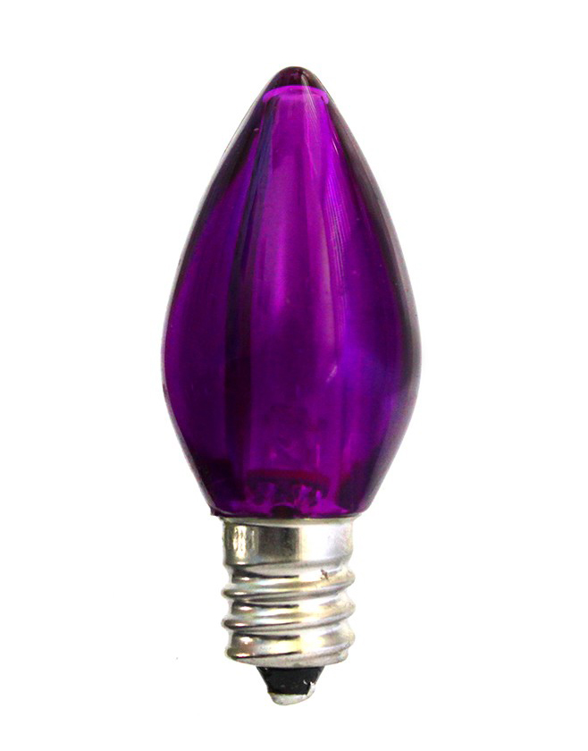 C7 Smooth Transparent LED bulb PURPLE