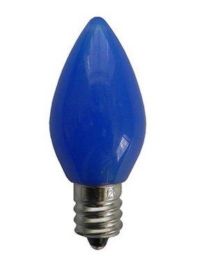 C7 Smooth Opaque LED bulb BLUE