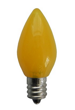 C7 Smooth Opaque LED bulb YELLOW
