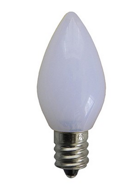 C7 Smooth Opaque LED bulb WARM WHITE
