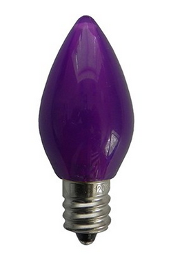 C7 Smooth Opaque LED bulb PURPLE