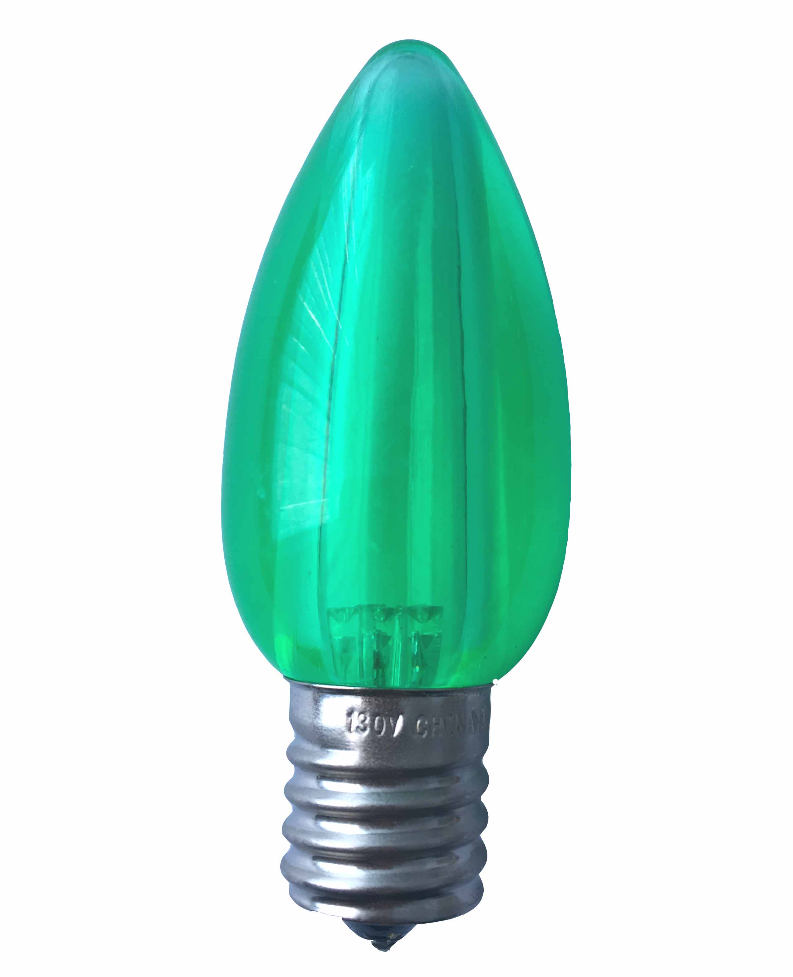 C9 Smooth Transparent LED bulb GREEN