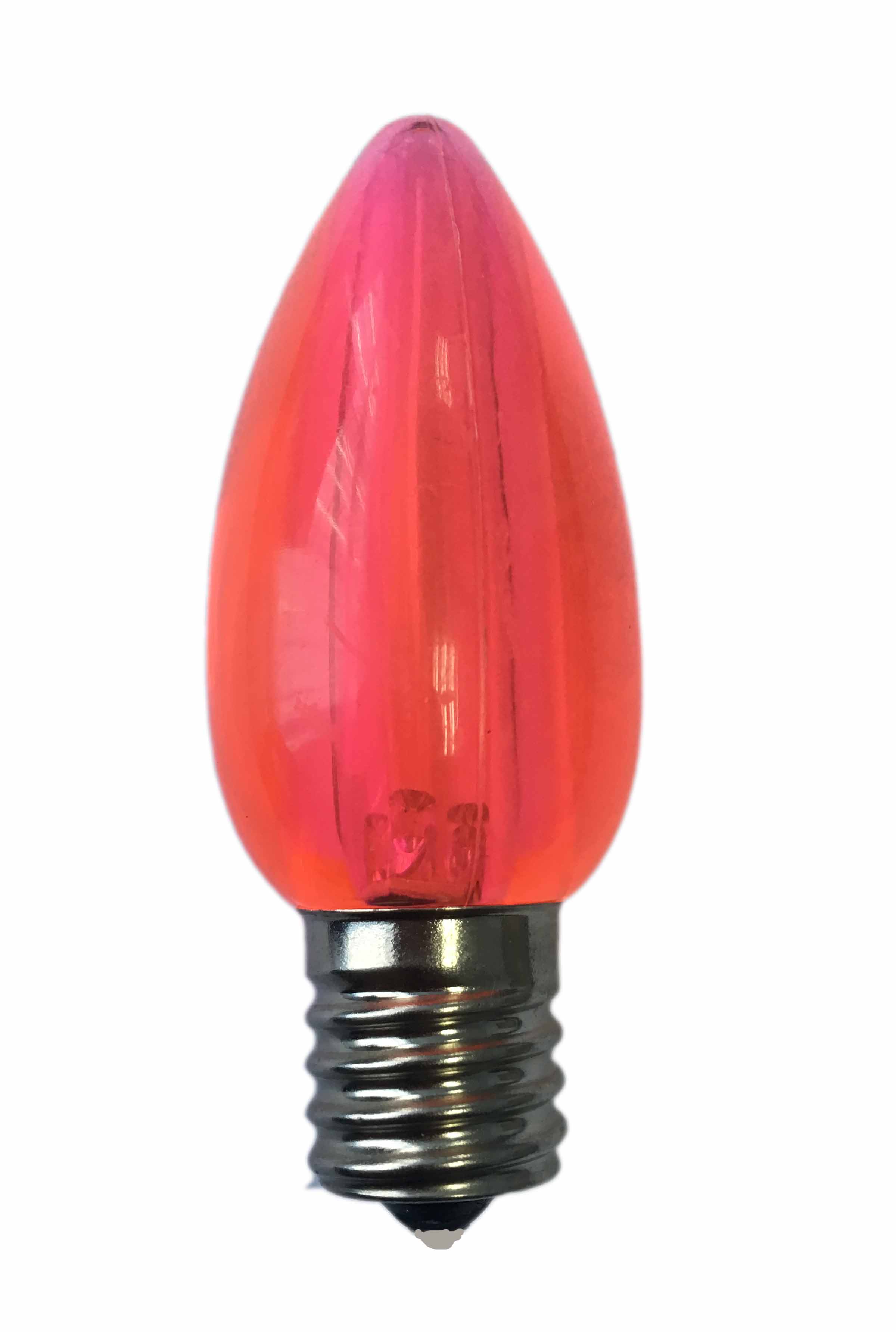 C9 Smooth Transparent LED bulb PINK
