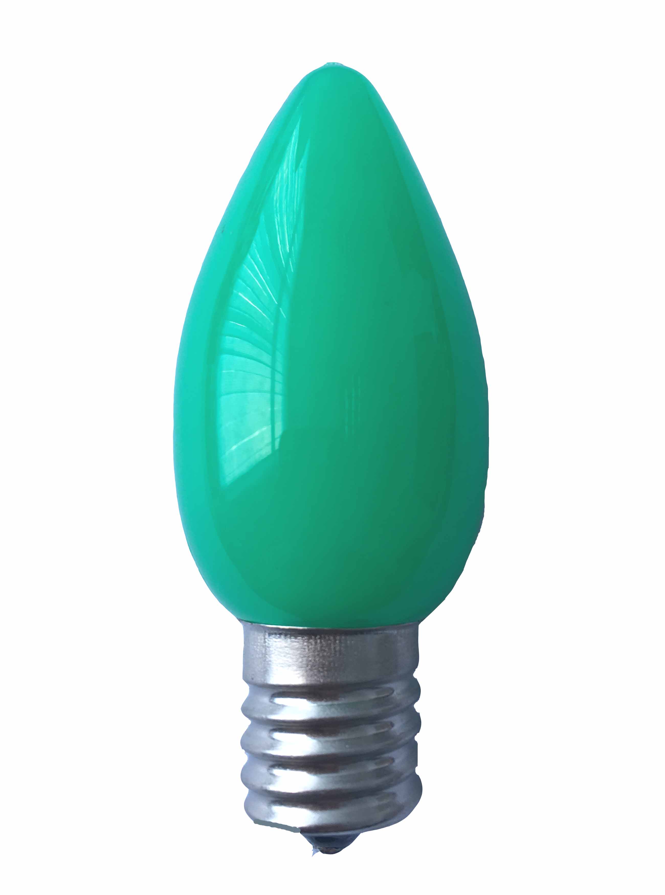 C9 Smooth Opaque LED Bulbs GREEN